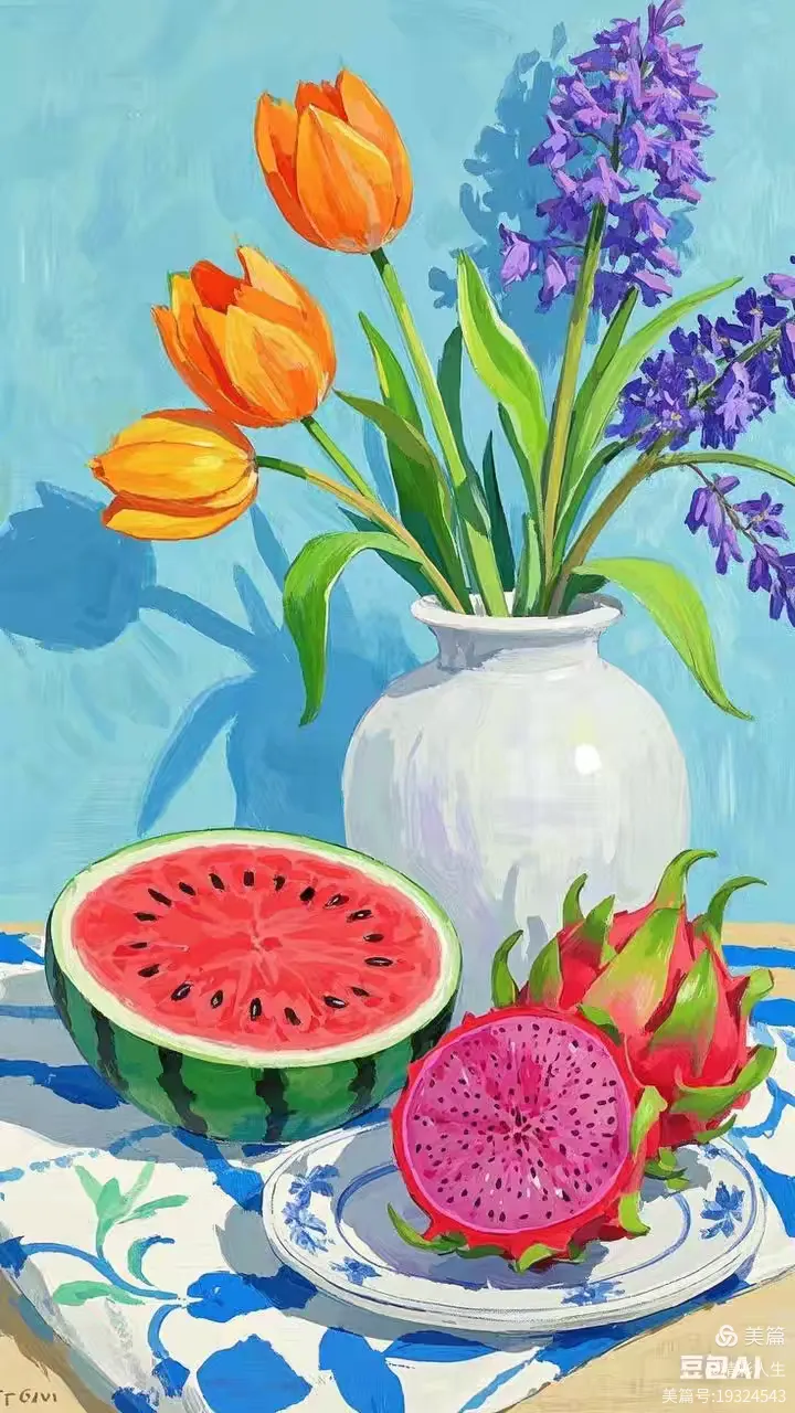 花卉水果静物al油画